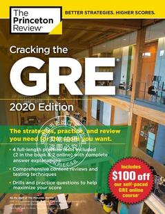 ****GRE考试 现货 美国研究生入学考试 英文原版 CRACKING 2020 2020版 GRE 考试辅导