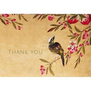 桃花 明信片信封贺卡 文创周边 Peter Pauper Press 英文原版  Peach Blossoms Thank You Cards