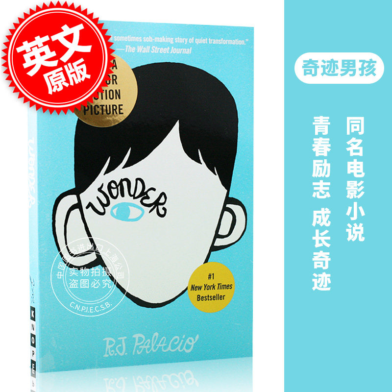 现货 奇迹男孩 英文原版 Wonder 奇迹 青春励志小说 RJ Palacio 帕拉秋 同名电影小说版 进口原版图书 儿童青少年读物属于什么档次？