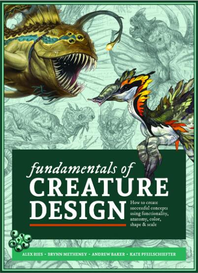 现货生物设计基础英文原版 Fundamentals of Creature Design: How to Create Successful Concepts 3DTotal艺术形象设计指导