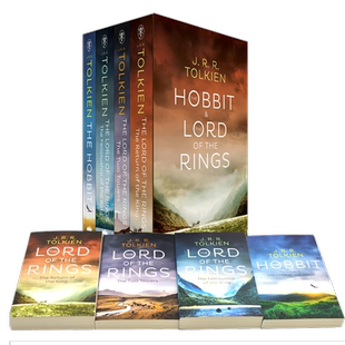 现货 英文原版 The Hobbit and the Lord of the Rings 霍比特人 指环王 套装 共4册 托尔金 魔戒系列