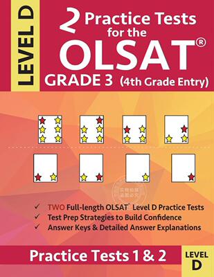 预售 按需印刷 2 Practice Tests for the OLSAT Grade 3 (4th Grade Entry) Level D