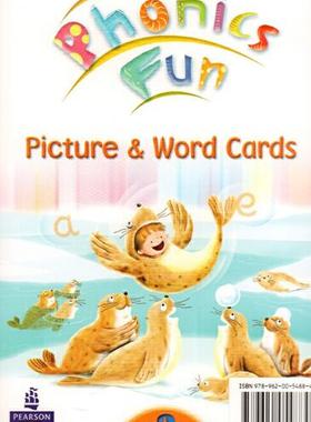 现货 朗文自然拼读 英文原版 PHONICS FUN (AME ED) WORD & PICT CARDS 2 幼少儿教材 小学英语拼读 培生英文