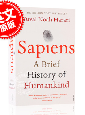 现货 人类简史 从动物到上帝 英文原版 Sapiens:A Brief History of Humankind 世界通史 以色列历史学家尤瓦尔 赫拉利 Harari