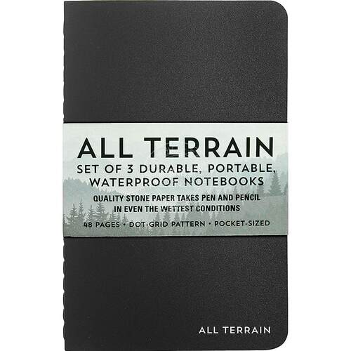 全地形防水笔记本套装 文创周边 Peter Pauper Press 英文原版  All Terrain Waterproof Notebooks