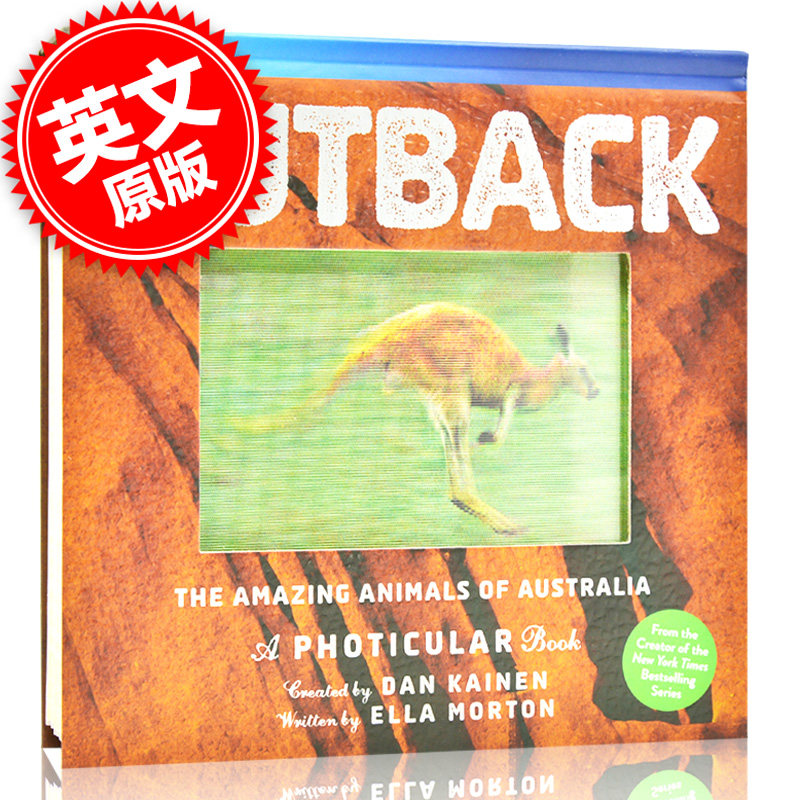 现货 会动的3d立体书内陆 英文原版outback: the amazing animals of