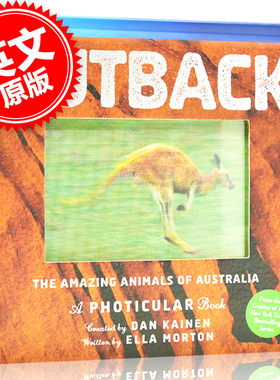 现货 会动的3D立体书内陆 英文原版Outback: The Amazing Animals of Australia 儿童立体绘本故事书 8-11岁科学启蒙