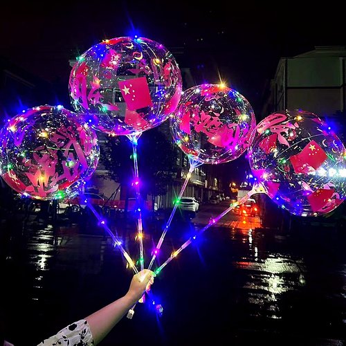 国庆新款发光红旗波波球活动道具