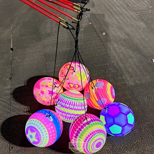 新款 发光球批发充气闪光灯弹力球儿童皮球玩具拍拍球地摊夜市热卖