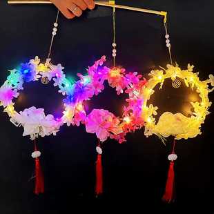 新款网红发光手提玉兔花灯中秋灯笼儿童玩具节日小礼品夜市摆地摊