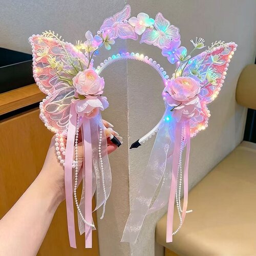 儿童成人发光花仙子蝴蝶发箍