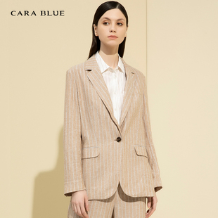 cara blue 喀啦 西装上衣 气质百搭条纹通勤KB211MWJ0254