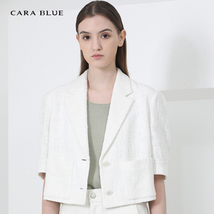 blue 时尚 喀啦 女装 气质休闲高级设计感KB221MWJ0105 女上衣 cara