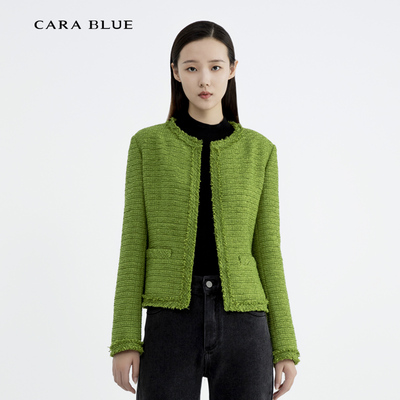 喀啦CARABLUE 气质通勤时尚百搭香风上衣 KB233MWJ0112