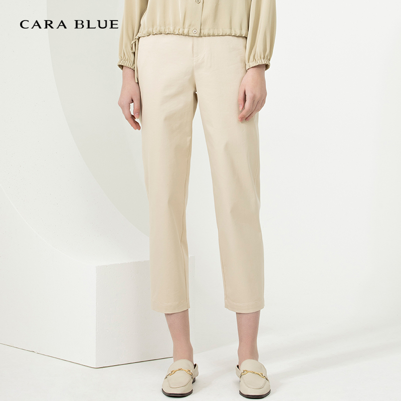 喀啦CARABLUE简约修身显瘦女裤