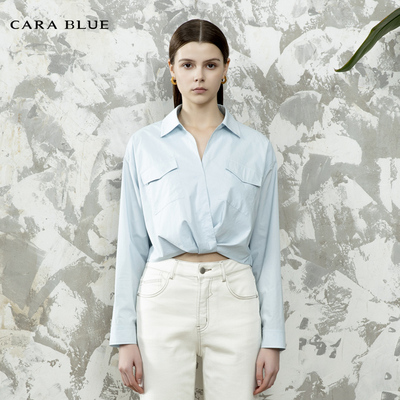 喀啦CARABLUE 时尚休闲简约百搭衬衫 KB241MWB0119