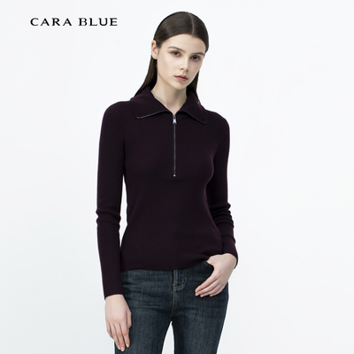 喀啦CARABLUE 经典百搭气质修身针织衫KB243MKR0104