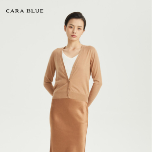 blue 修身 喀啦 正品 百搭KC211MKC0003 针织开衫 cara