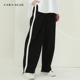 blue 时尚 喀啦 女装 黑色休闲百搭直筒高腰KB221MWP0004 女裤 cara