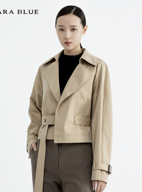 喀啦CARABLUE  气质百搭休闲工装翻领短外套 KB233MWJ0016