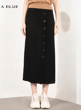 cara blue 喀啦 女半裙 时尚单排扣KB211MKS0010