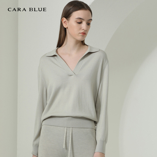 cara blue 喀啦 针织衫 气质简约休闲百搭KB221MKR0104