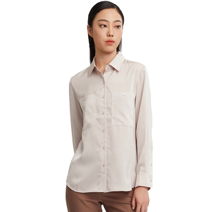 cara blue 喀啦 衬衫女上衣 时尚通勤简约气质修身KC223MWB0015