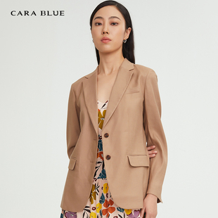 西装 喀啦 上衣 气质百搭修身 KC211MWJ1412 cara 通勤长袖 blue