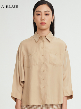 cara blue 喀啦 衬衫女上衣 女装时尚气质经典百搭KC221MWB0013