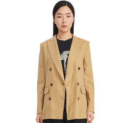 cara blue 喀啦 女上衣 时尚OL通勤双排扣西服KB211MWJ0097