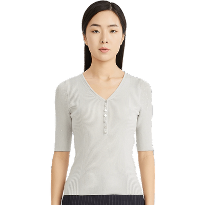 carablue女装时尚通勤闪光针织衫