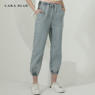 cara blue 喀啦 牛仔裤 休闲百搭松紧腰KB221MJP0009