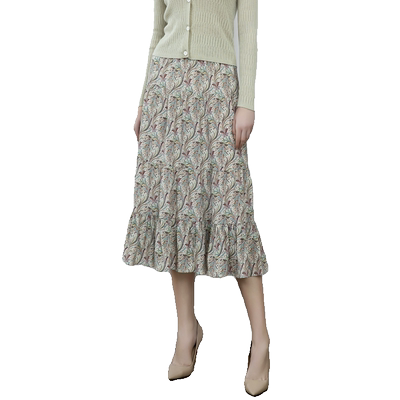 喀啦CARABLUE 优雅气质简约百搭半身裙KB241PWS0004