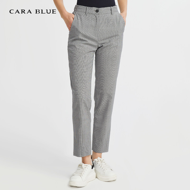 cara blue 喀啦 女裤 女装时尚格纹修身KB211MWP1218