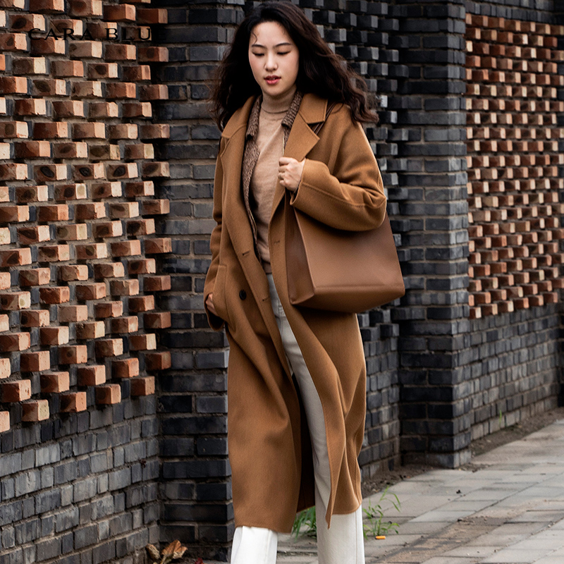 喀啦CARABLUE时尚气质中长款大衣