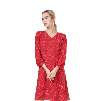 喀啦CARABLUE正品女装时尚经典气质波点连衣裙KC191MWO0233