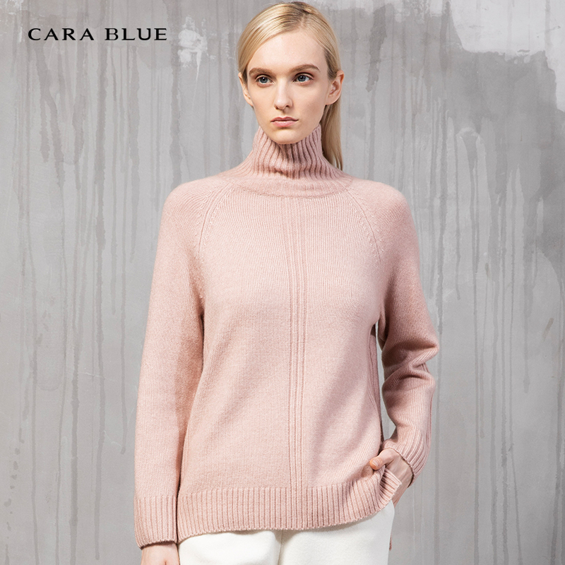 喀啦CARABLUE时尚气质高领针织衫