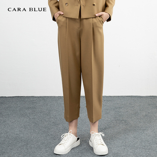 时尚 cara 女裤 喀啦 休闲气质通勤高腰直筒KB213MWP0114 blue