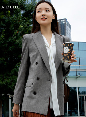 cara blue 喀啦 西装上衣 气质修身通勤百搭KB223MWJ0101