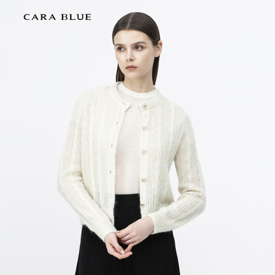 喀啦CARABLUE 休闲简约气质百搭针织开衫KB243PKC0001