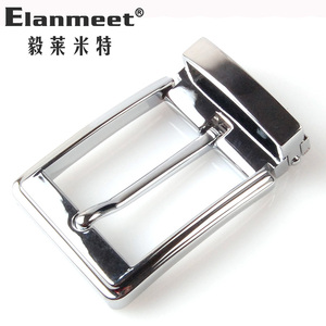 Elanmeet针扣头皮带配件男士腰带扣皮带扣头皮带头银3.5cm