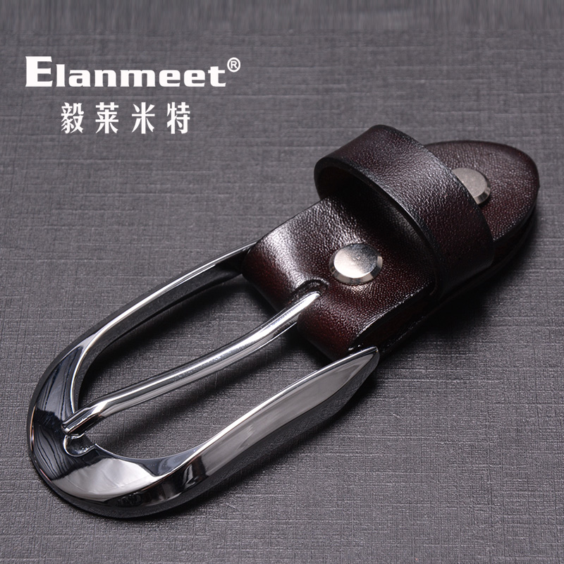 Elanmeet针扣女士皮带扣锌合金腰带扣牛皮配件裤带扣头3.0cm集合