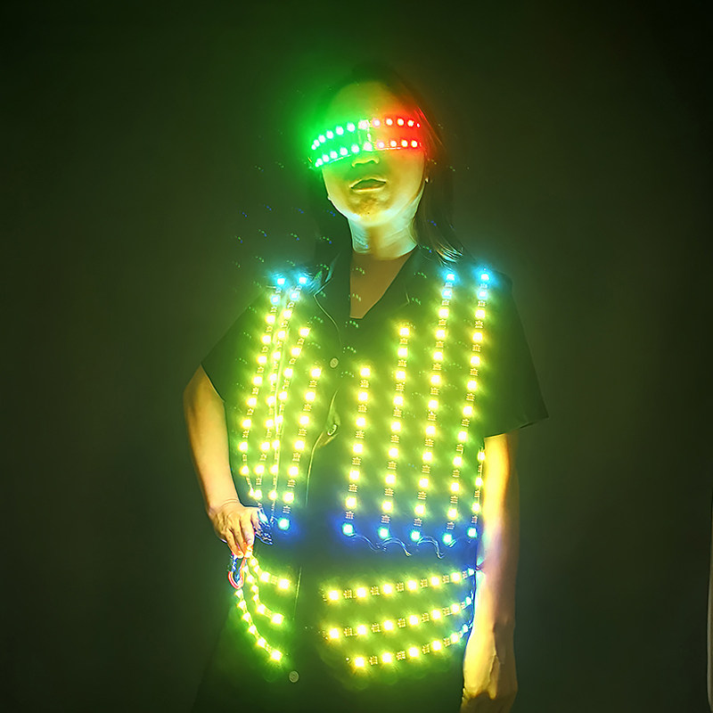 发光马甲充电发光眼镜LED七彩光