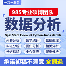 spss数据代分析帮做stata实证python医学meta统计学R语言amos处理