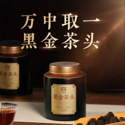 大益普洱茶 黑金茶头50g罐装熟茶散茶云南普洱自饮礼赠勐海茶厂