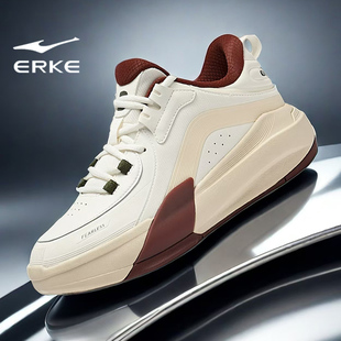 鸿星尔克男鞋冬季新款皮面低帮运动鞋男款耐磨防滑减震轻便休闲鞋