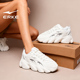 女厚底百搭休闲鞋 鸿星尔克女鞋 减震运动鞋 新款 软底轻便2026春夏季