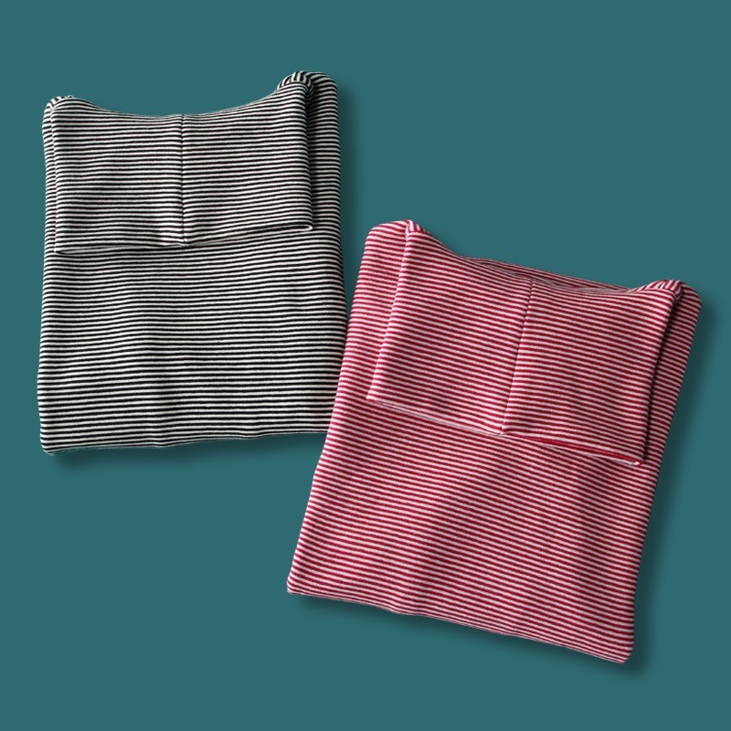 高领打底衫女秋冬细条纹长袖t恤