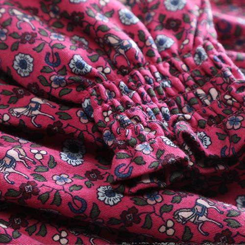 2025春季新款英伦风小碎花女童长袖连衣裙女孩可爱娃娃裙公主裙子