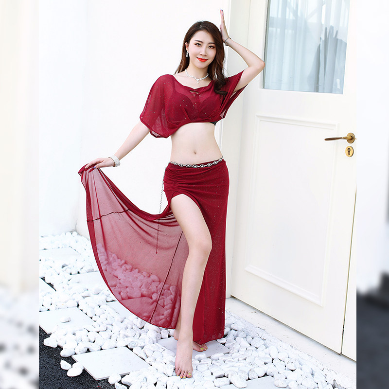 肚皮舞练功服秋冬季女大码舞蹈服